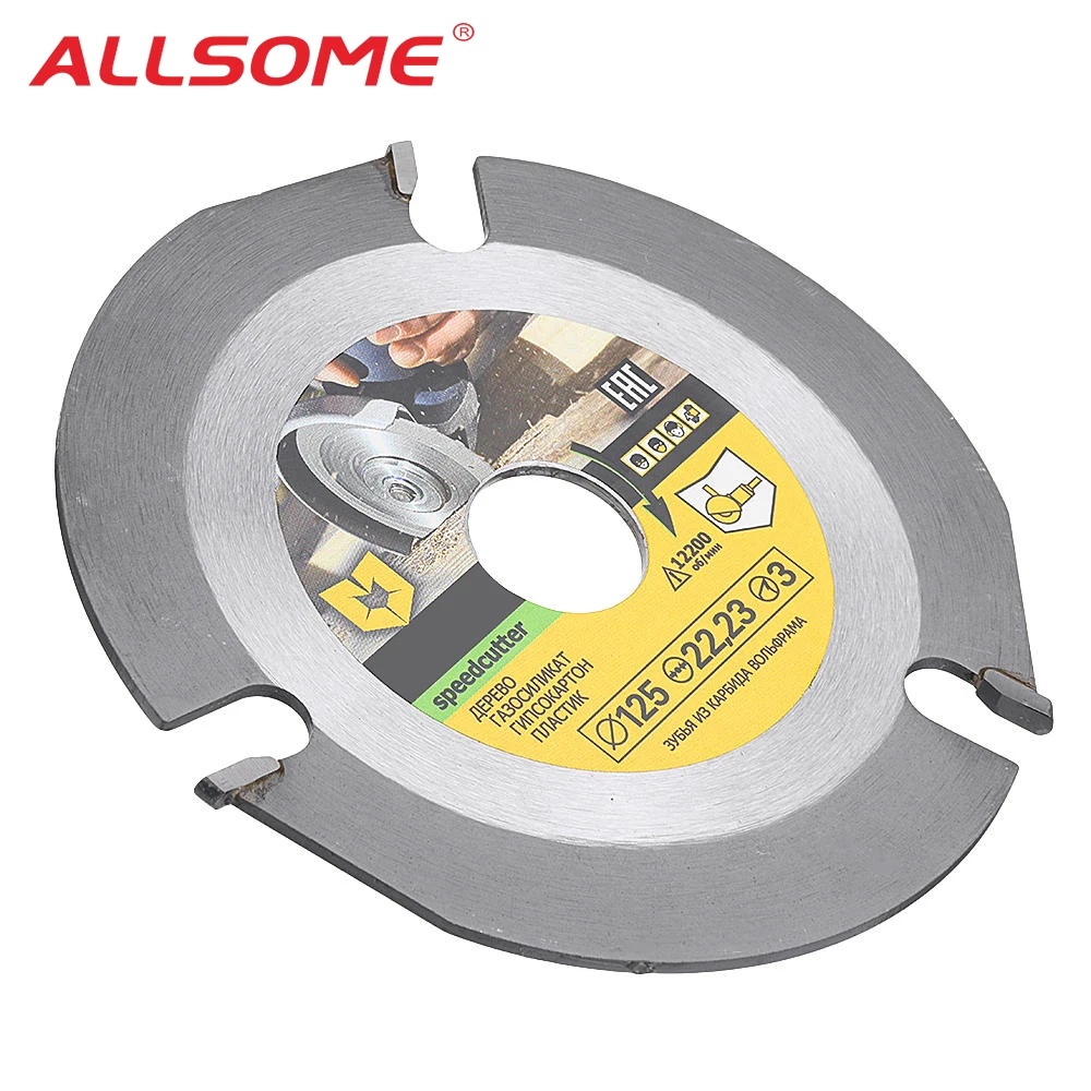 

ALLSOME 125mm 3T Circular Saw Blade Grinder Disc Carbide Tipped Wood Cutting Disc Wood Carving Disc HT2327