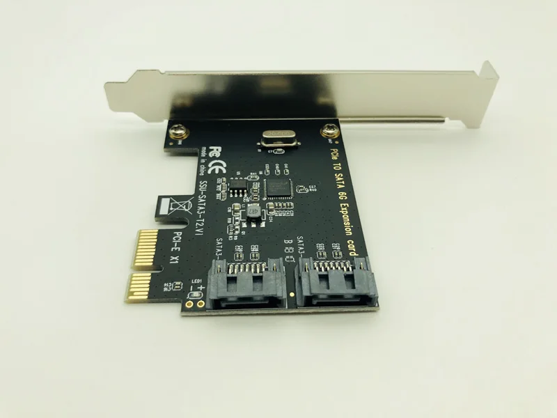 Btbcoin PCI-E SATA 1X 4X 8X 16X карт PCI-E PCI Express SATA 3,0 2-Порты и разъёмы SATA III SSD SATA 6 Гбит адаптер расширения Панели расширительные платы