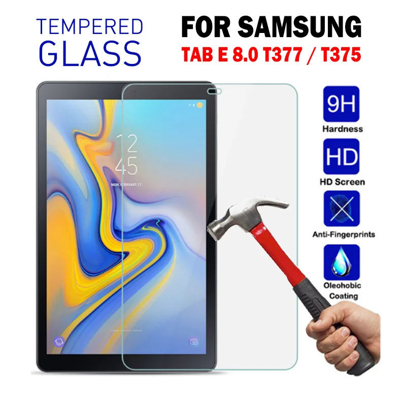 Ударопрочный Eva детский чехол для " samsung Galaxy Tab E 8,0 T377 SM-T377V T375 чехол портативная ручка Подставка для планшета Fundas - Цвет: Tempered Glass