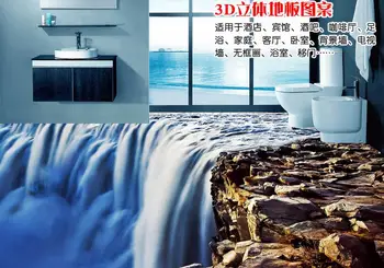 

Custom self-adhesive wallpaper 3d floor Majestic waterfall 3d wallpaper living room 3d floor painting
