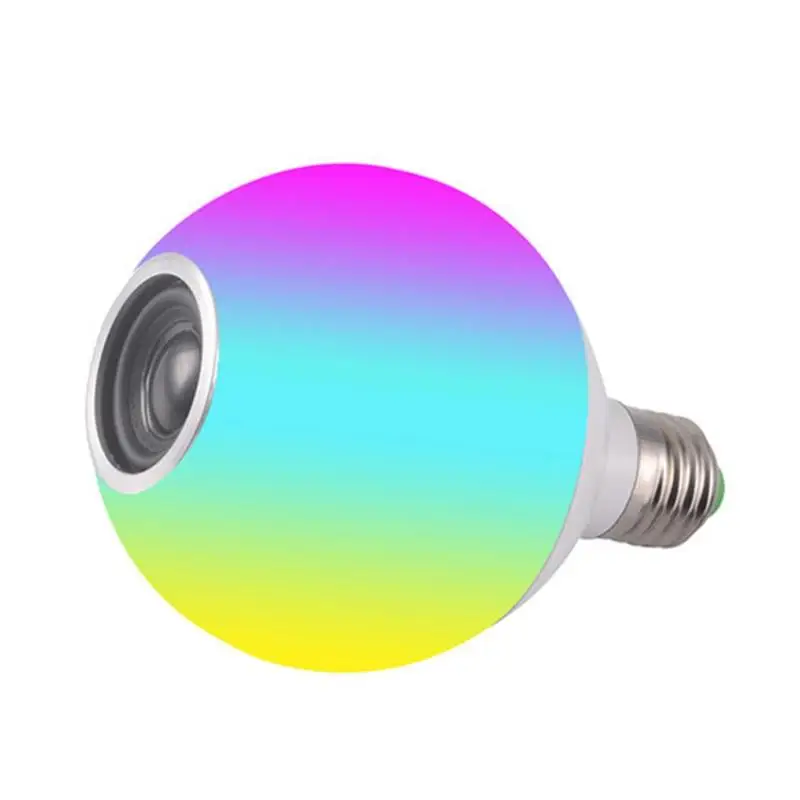 Смарт-E27 rgb-колонка с bluetooth светодиодный лампочка с регулируемым уровнем света с пультом дистанционного управления Управление 270 градусов светодиоды для освещения лампа-колонка с Bluetooth