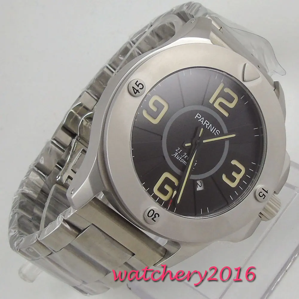 

47mm Parnis Automatic Watch Sapphire Glass Clock Mechanical Watches Classic Men Watch Top Brand Luxury Stainless Gifts for Men