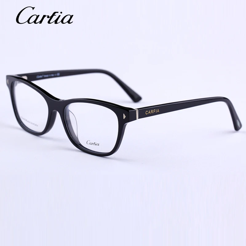 

carfia 5121 optical frame acetate plank men women glasses 50mm black and tortoise 2 colors eyeglasses for uniex myopia lense