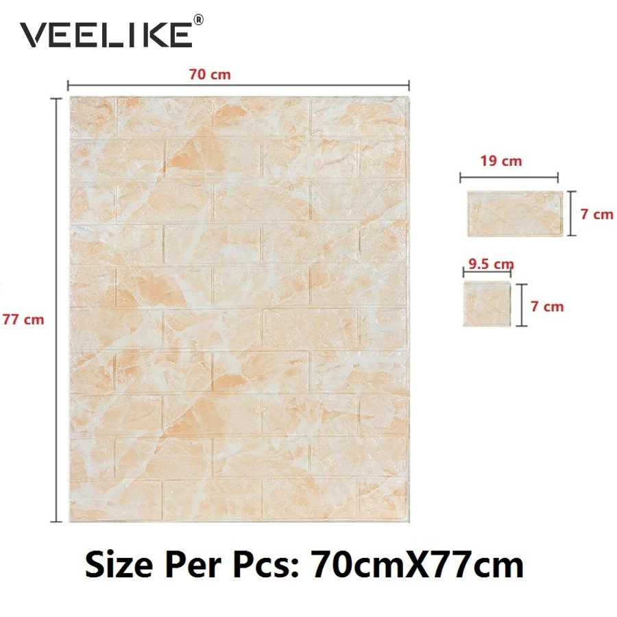 Self-Adhesive 3D Brick Wall Panels, Retro Brick Wallpaper for Living Room, Kitchen, and Bedroom Decor, Home Wall Covering image 3