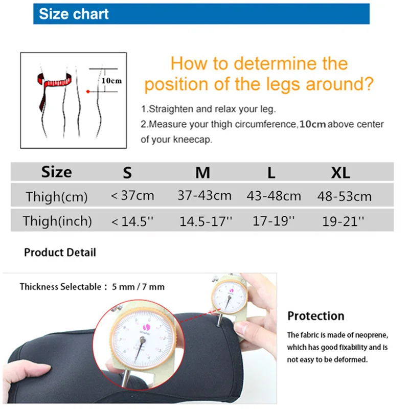 Поддержка колена наколенники наколенников 7 мм неопрен толстый компрессионный наколенник рукава для занятий тяжелой атлетикой, приседаний Кроссфит обучение суставов поддержка наколенников