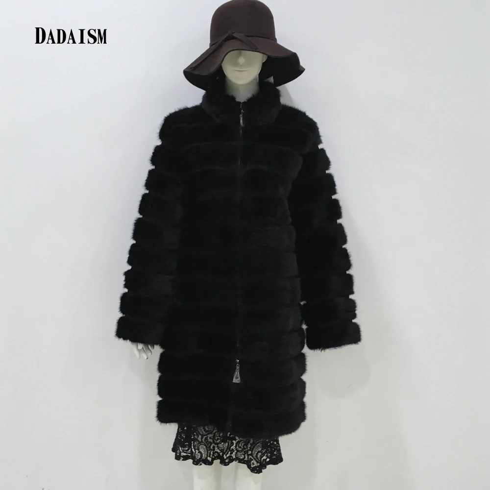 2017 new women's fur coat natural mink Slim type long sleeved Chinese