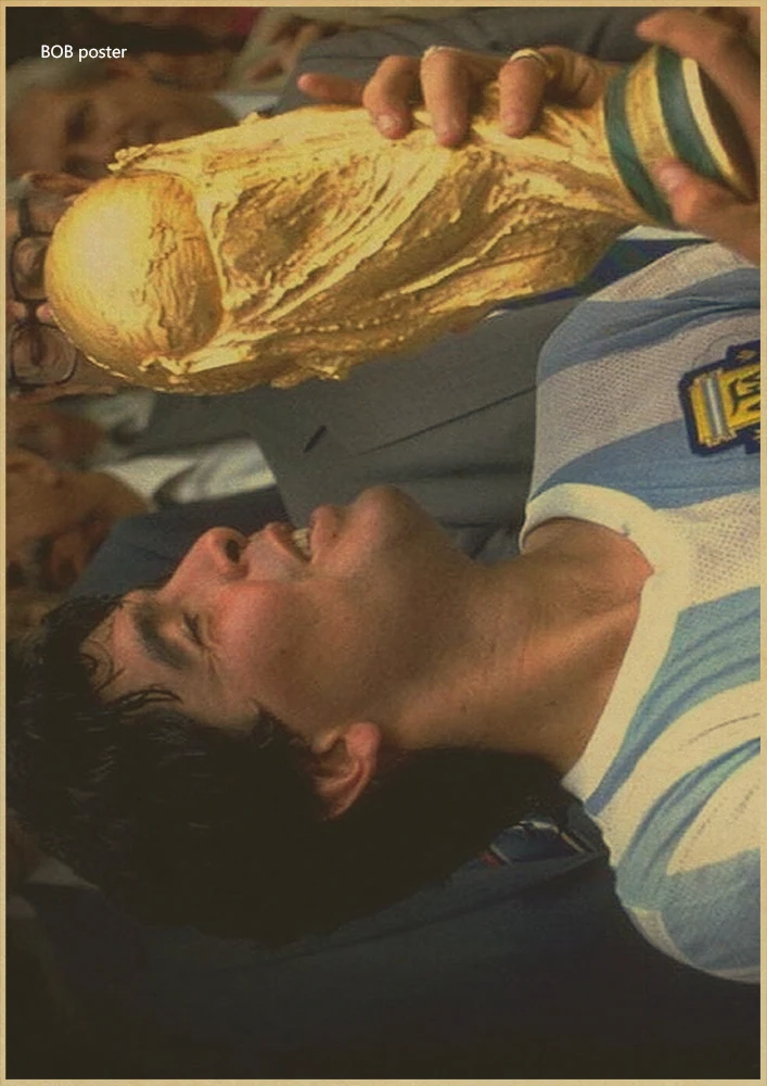 Diego Armando Maradona настенные плакаты Футбольная звезда крафт-бумага Ретро плакат домашний декор Дом Бар Паб гостиная ВИНТАЖНЫЙ ПЛАКАТ