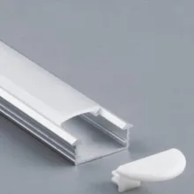 2 м/шт. алюминиевый экструзионный профиль с крышкой ПК для светодиодных лент