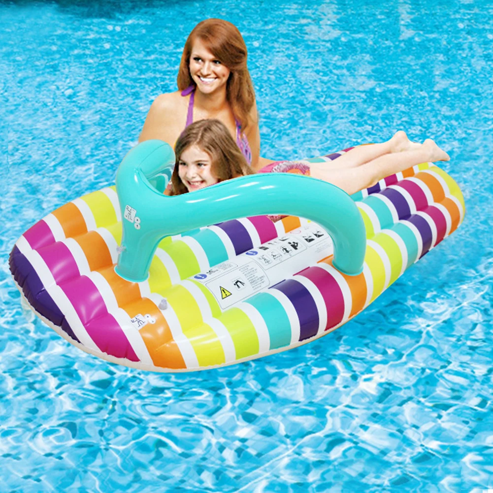 cheap Swimming Toy Water Slippers Bed Loungers Floating Row Sofa PVC Circle Pool Hammock Beach Children Inflatable