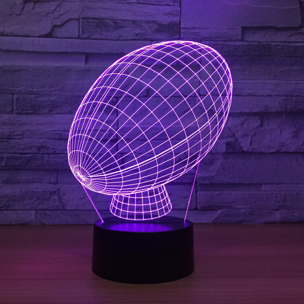 7 красочных 3D визуальных светодиодных регби ночник для детей сенсорный Usb американский Футбол моделирование настольная лампа ребенок сна светильник Декор