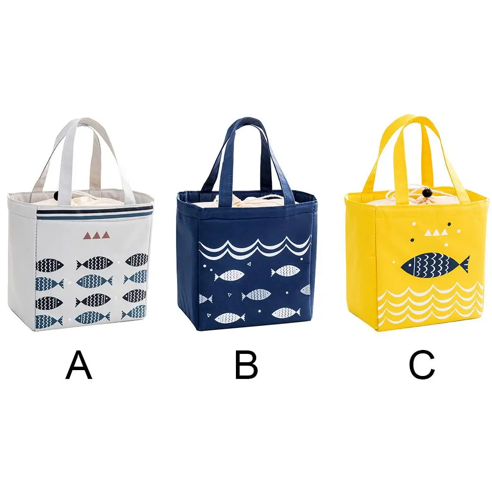 

Picnic Storage Bag Insulated Bento Lunch Box bag Picnic Container Thermal Cooler Tote Storage Canvas Box Bag Drop Shipping