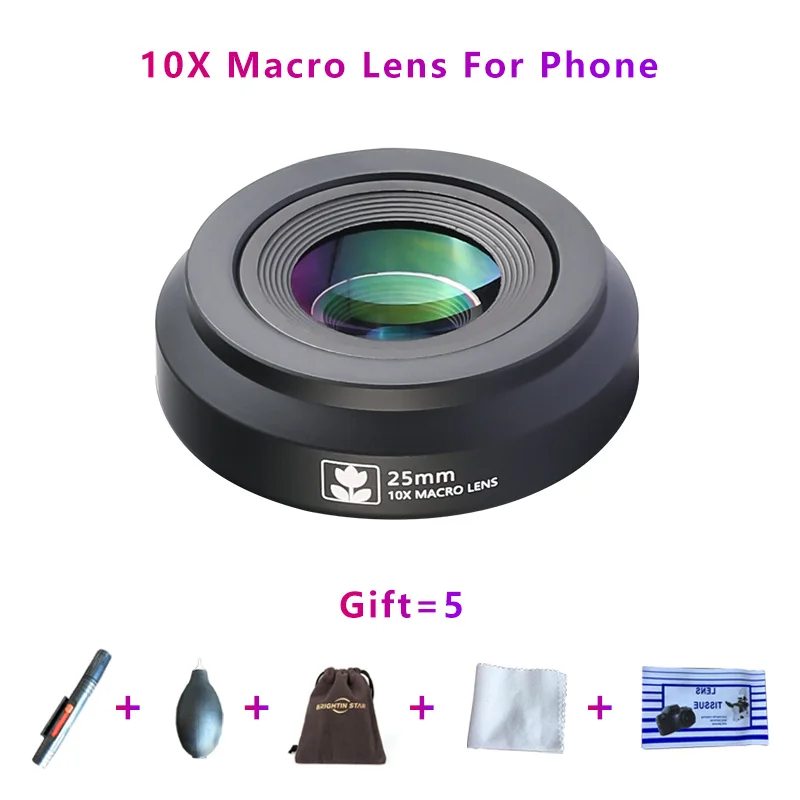 Brightin ستار 10X ماكرو عدسة 4 كيلو مايكرو رائع Professinal العدسات الهاتف المحمول ل فون X 8 باد 4 Xiaomi سامسونج Brightin ستار 10X ماكرو عدسة 4 كيلو مايكرو رائع Professinal العدسات الهاتف المحمول ل فون X 8 باد 4 Xiaomi سامسونج