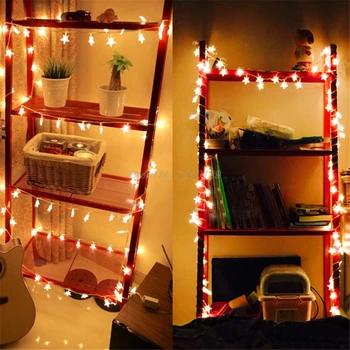 

4m 40LED Star Shape String Lights Battery Powered Fairy For Party Xmas Wedding Decor DEC07 Dropship