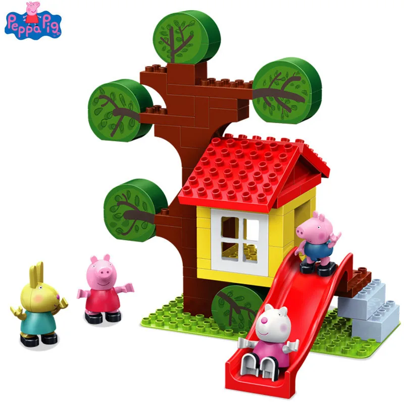 

2019 Genuine Peppa Pig Action Figure Sceney Toy Tree House with Peppa Friends Rebecca suzy candy george Figure Toys for Children