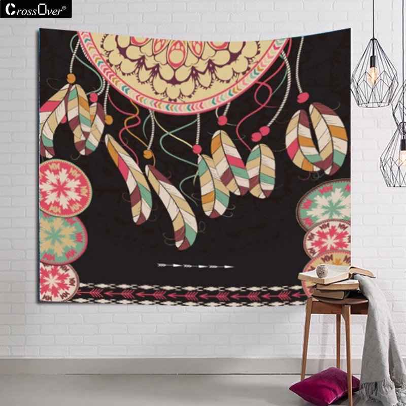 Лидер продаж листья Картина гобелен Индейская мандала настенный гобелены Boho
