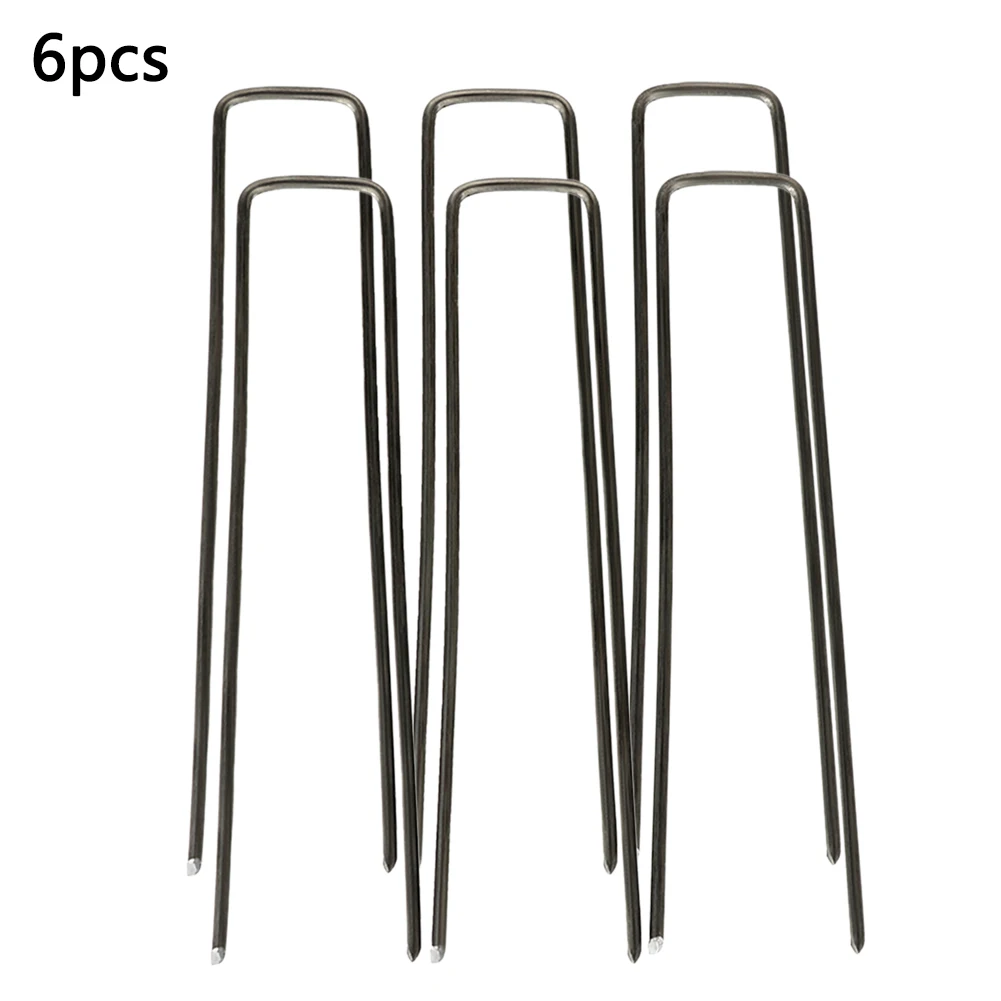 40/75 centimetri Da Giardino In Plastica Della Copertura del Panno 6 pcs Chiodi di Fissaggio Stakes Spikes Prato Spilli Pioli Sod Punti di Ancoraggio weed di Fissaggio di Paesaggio