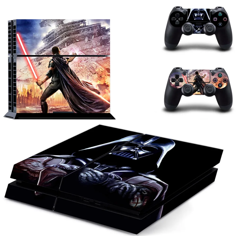 Star Wars наклейка для PS4 виниловая наклейка, стикер для консоли sony playstation 4 и 2 контроллера для Dualshock 4 наклейка для PS4 стикер