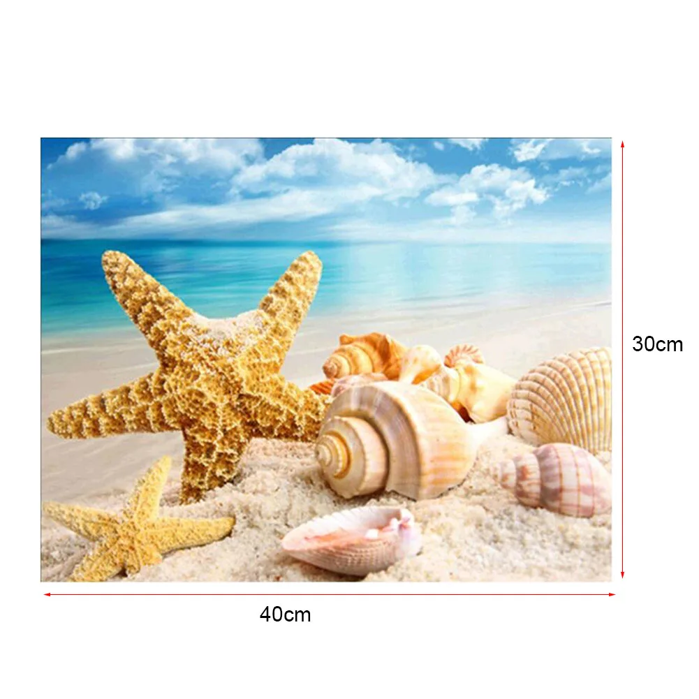 

5D DIY Diamond Painting Cross Stitch Kit Embroidery Mosaic Starfish Sea Snail Pattern 40x30CM 88 WXV Sale