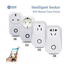 Itead Sonoff S20 wifi Wireless Remote Control Socket Smart Timer Plug Smart Home Power Socket EU US UK CN Standard Via App Phone
