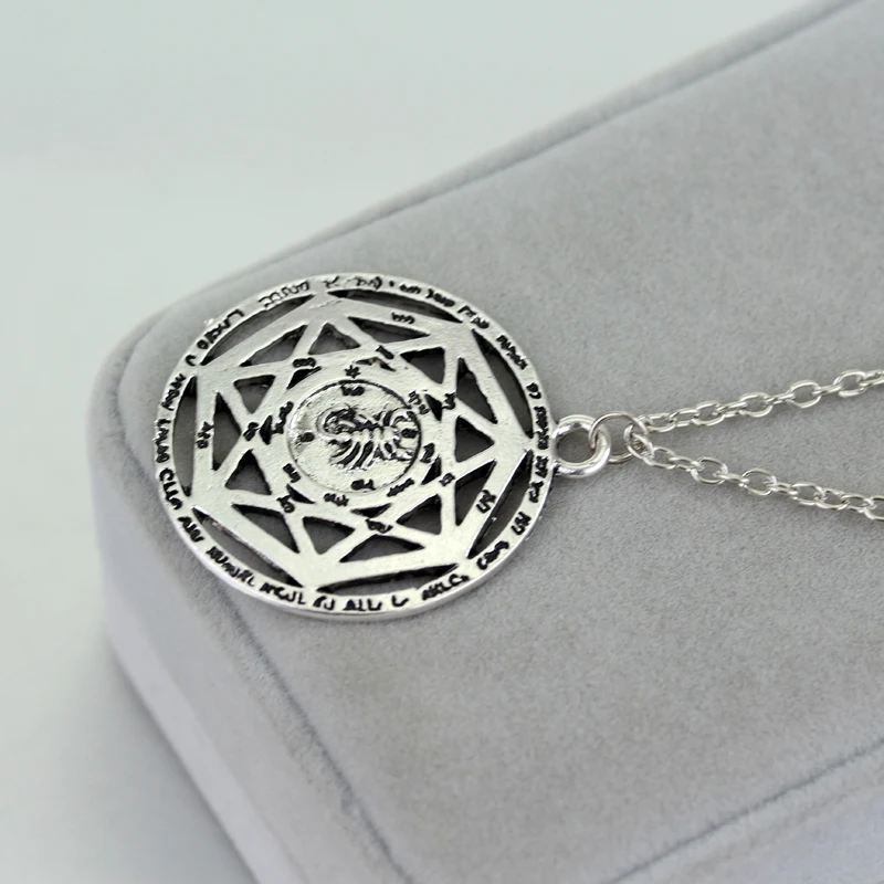 Сверхнатуральная гептаграмма Скорпион ключ из Соломона ожерелье Pentacle Seal