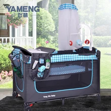 Детская раскладная игровая кровать, многофункциональная детская кровать, Новое поступление, колыбель из кованого железа