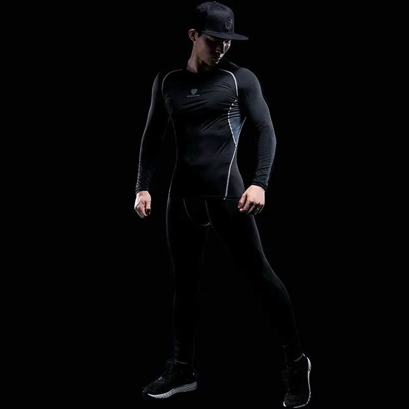 FANNAI Running Shirt Men T-shirt Long Sleeve Compression Shirts Rashgard Gym T Shirt Fitness Sport Shirt Men jogging dry fit