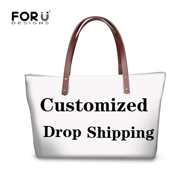 Handbag Custom AL FORUDESIGNS PU Shoulder Bags Customized with Own Logo Printing Women Handbags and Purses Wallet Casual Large Bolsos Mujer - Color: Handbag Custom AL