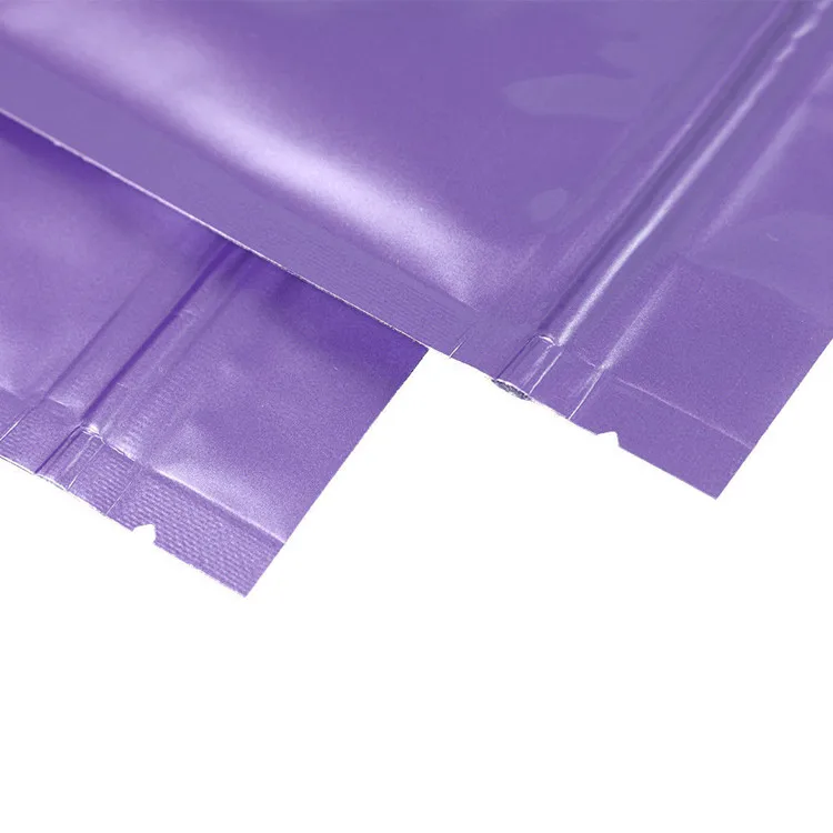 GRUITER 100 Новые термозапечатывающие пакеты на молнии металлик майларовые фиолетовые плоские глянцевые цветные порошкообразные сумки на молнии различные размеры