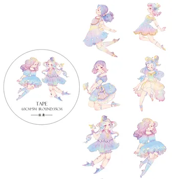 

40mm wide Lovely fresh planet girl decoration washi tape DIY planner scrapbooking diary album masking tape escolar