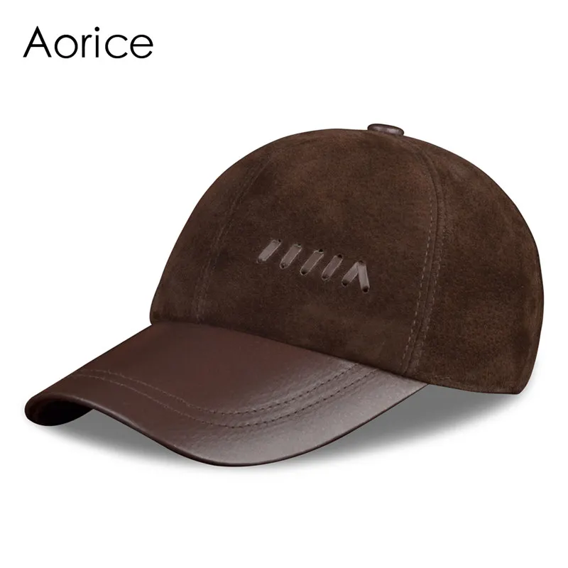 Prix pour HL022-1 Nouveau Hommes de Véritable Bronw Nubuck en cuir Chapeau/Casquette de baseball/Casquette De Golf chameau couleur Prix pour HL022-1 Nouveau Hommes de Véritable Bronw Nubuck en cuir Chapeau/Casquette de baseball/Casquette De Golf chameau couleur