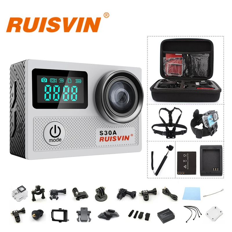 bilder für Original RUISVIN S30A 4 Karat WIFI Volle HD 1080 P 60FPS 2,0 "LCD Action Kamera 30 Mt Tauchen Gehen Wasserdicht Pro Kamera Ultra HD Sport Cam bilder für Original RUISVIN S30A 4 Karat WIFI Volle HD 1080 P 60FPS 2,0 "LCD Action Kamera 30 Mt Tauchen Gehen Wasserdicht Pro Kamera Ultra HD Sport Cam