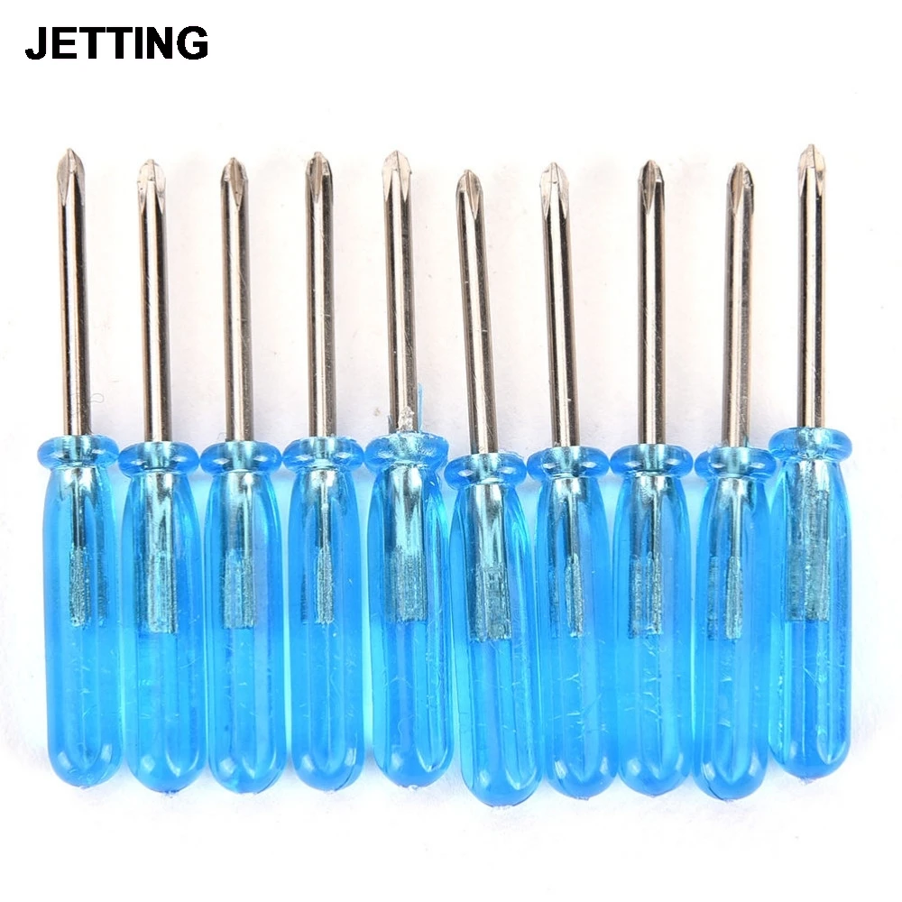 10pcs 4.6cm Phillips Slotted Cross Head Mini Screwdriver for iPhone Samsung Mobile Phone Laptop Repair Open Tool