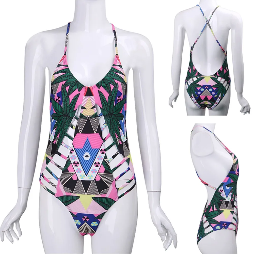 

Swimsuit Bikini 2017 Sexy Women Swimsuit Swimwear Push Up Padded Bikini Bathing Monokini