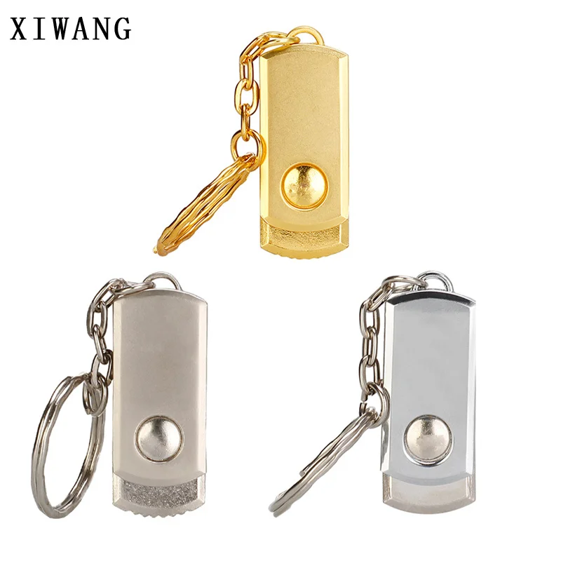 

2019 new Rotate usb flash drive High speed waterproof USB 2.0 pendrive 4gb 8gb 16gb 32GB 64gb 128GB flash memory metal Free logo