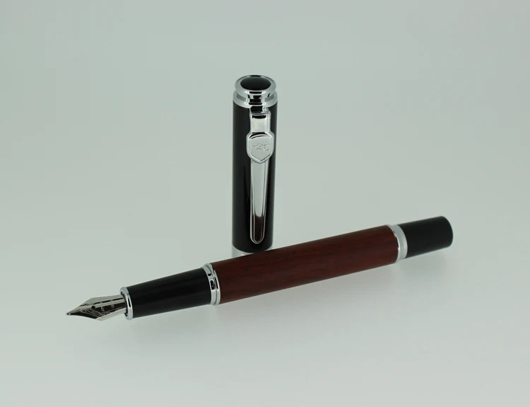 Jinhao 8802 Высококачественная перьевая ручка с резьбой 0,5 мм Роскошная серебристая ручка с зажимом и металлическими чернилами Рождественский подарок
