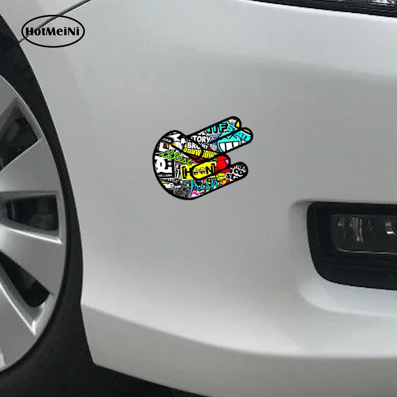HotMeiNi автомобильный Стайлинг стикер водонепроницаемый Aufkleber бомба рука шокер Jdm