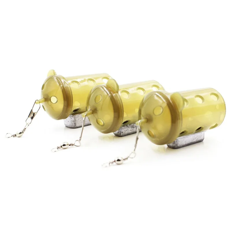 Fishing Feeder Tool 20-40G Bait Cage Lure Pit Device Lead Pellet Tackle Sinker Pesca Feeding Trough Box | Спорт и развлечения