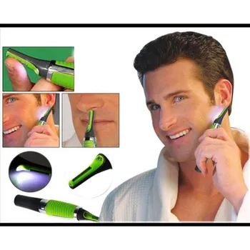

by DHL or EMS 500pcs Personal face care nose ear eyebrow sideburns unisex hair trimmer/ shaver removal shaving with LED light