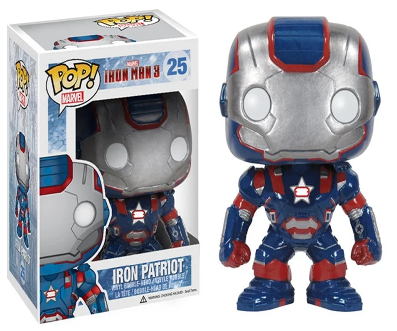 Funko POP Marvel Iron Man 3 Iron Patriot Vinyl Toy Figure Kids Boys Girls Christmas Birthday