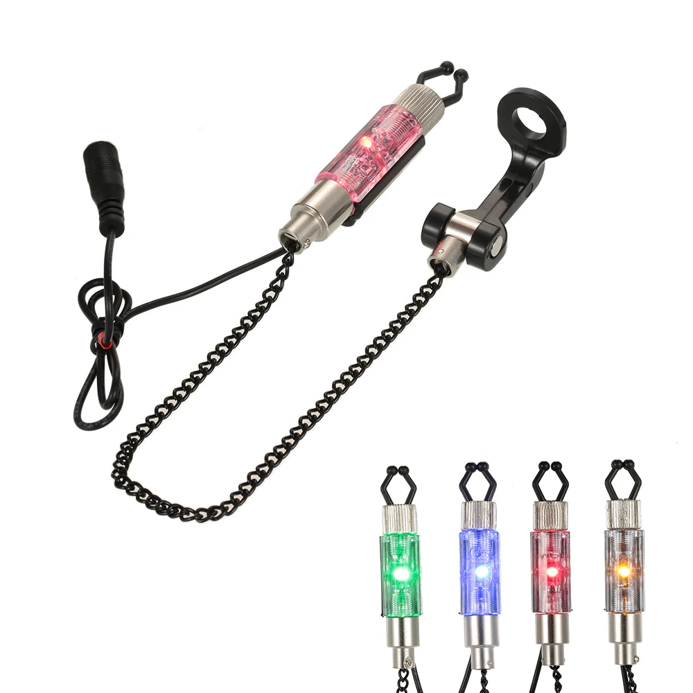 

Iron Carp Fishing Bite Alarm Hanger Swinger LED Illuminated Indicator Fish Tools Accessories fishing tool