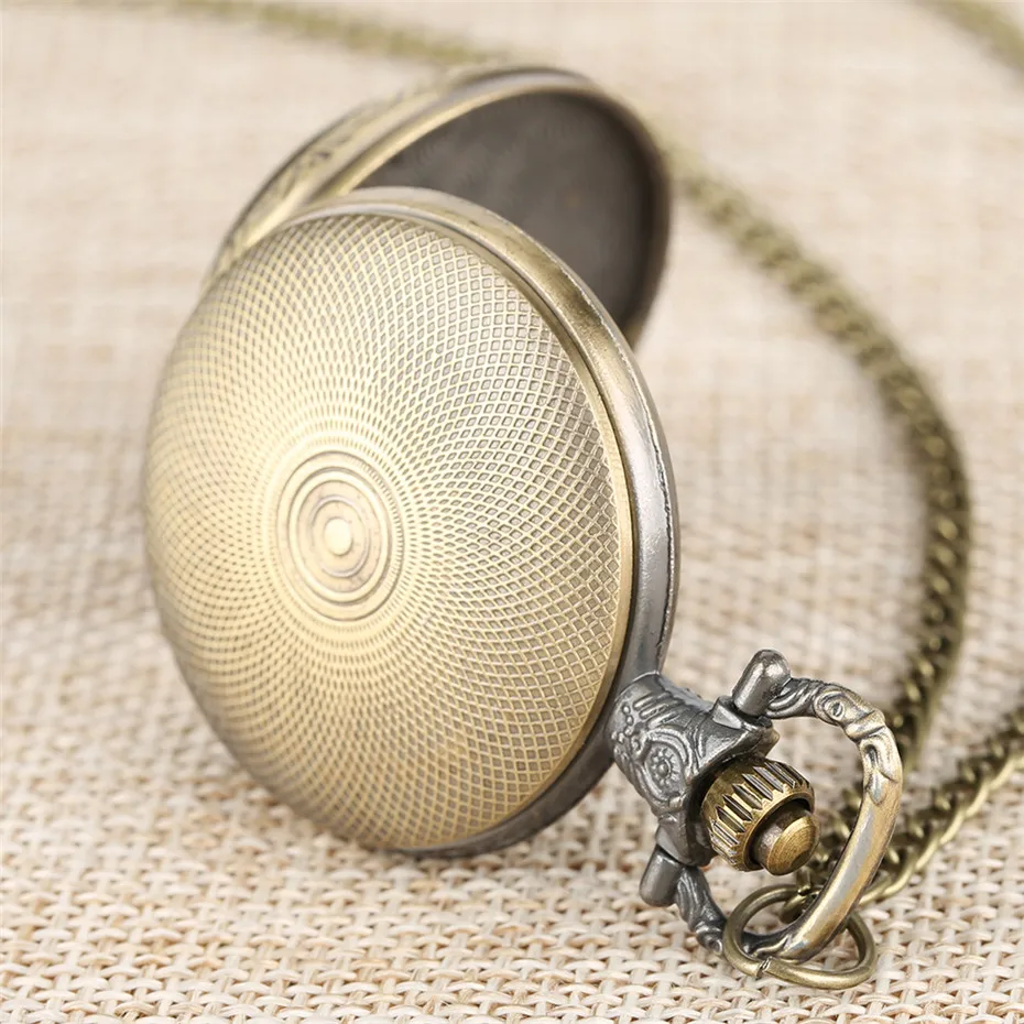 Черный/серебристый/золотой/бронзовый цвет кварцевые карманные часы цепочки и ожерелья кулон СССР тема Fob часы для женщин для