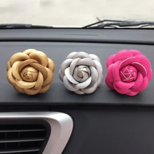 Автомобиль Использовать духи сиденье автомобиля украшения с кристаллами креативный Шарм красивый цветок камелии автомобильные аксессуары 8 цветов