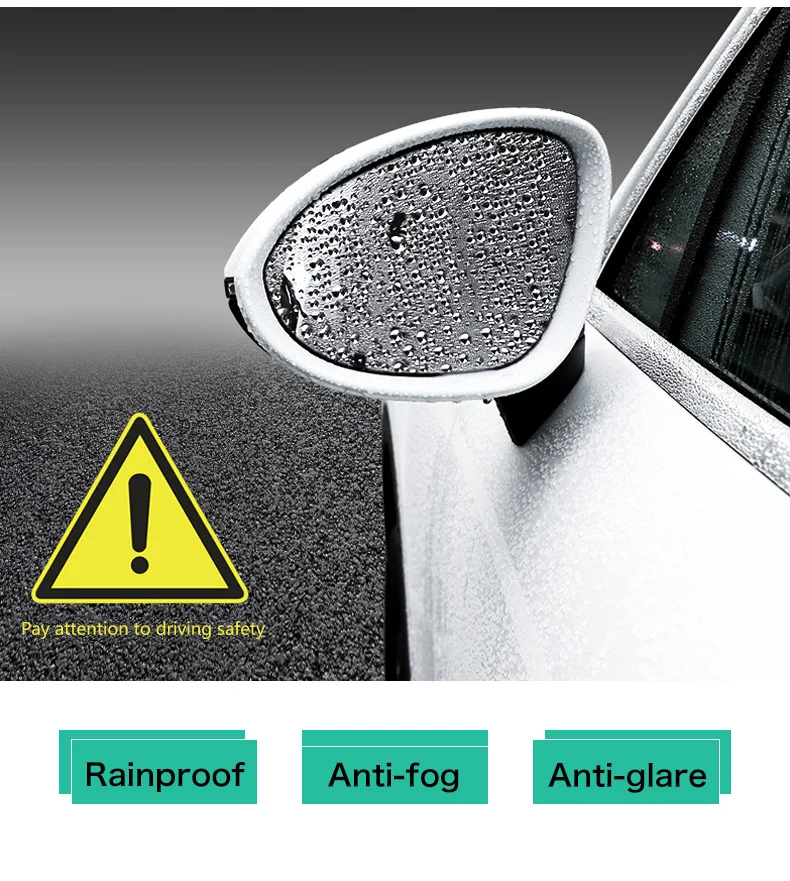 Car Rearview Mirror Film Anti Fog Anti Glare Waterproof for HONDA Civic City CRV URV Avancier Accord Crider Vezel Accessories (2)