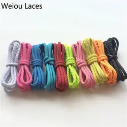 (100 пар/лот) бренд Weiou оптовая продажа 0.45 мм шнурки различных Цвет Шнурки оптом Пластик советы Светоотражающие спортивные шнурке