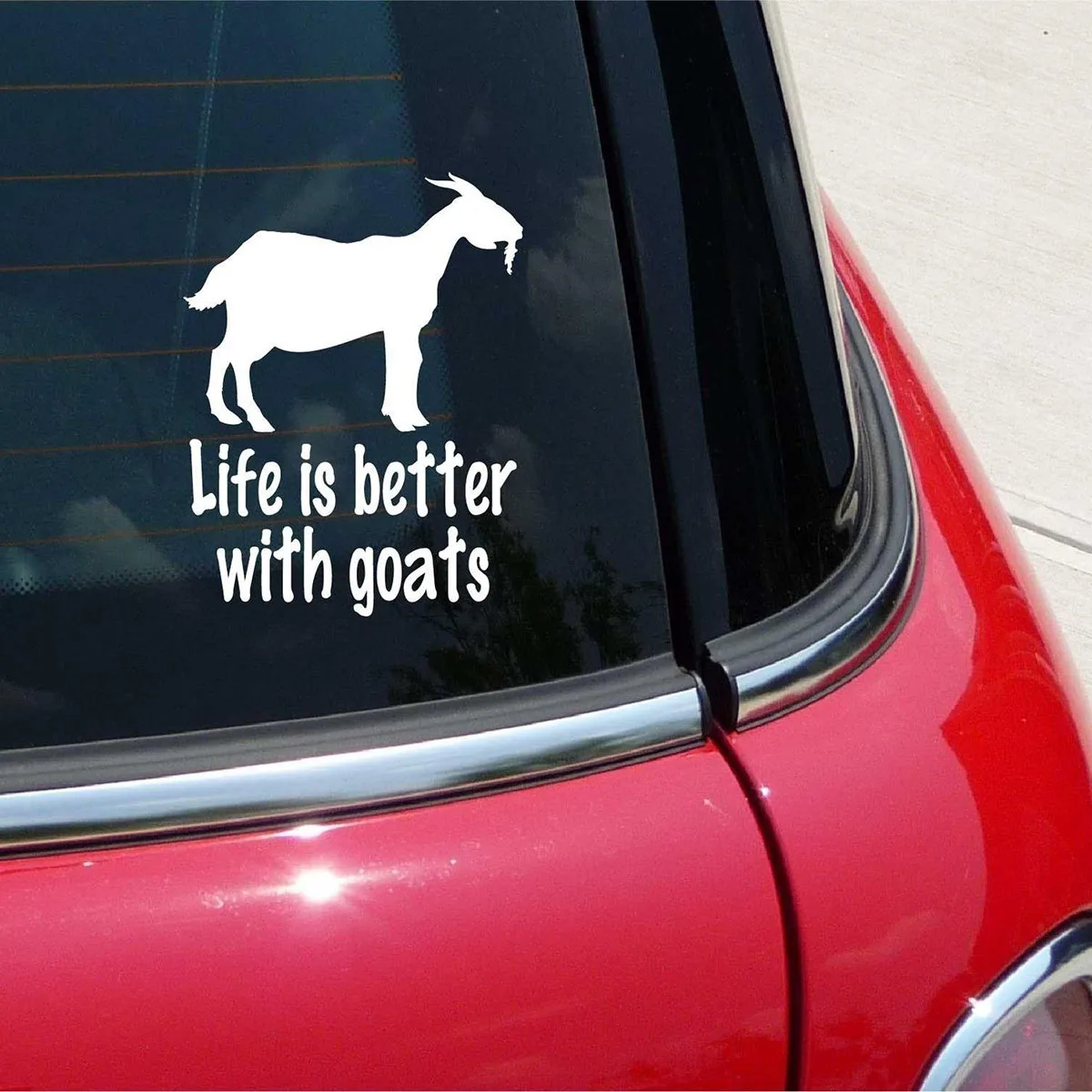

Funny Stickers Life Is Better with Goats Sticker Car Stickers Fun Reflective Car Body Bumper Decal Decoration Car Styling
