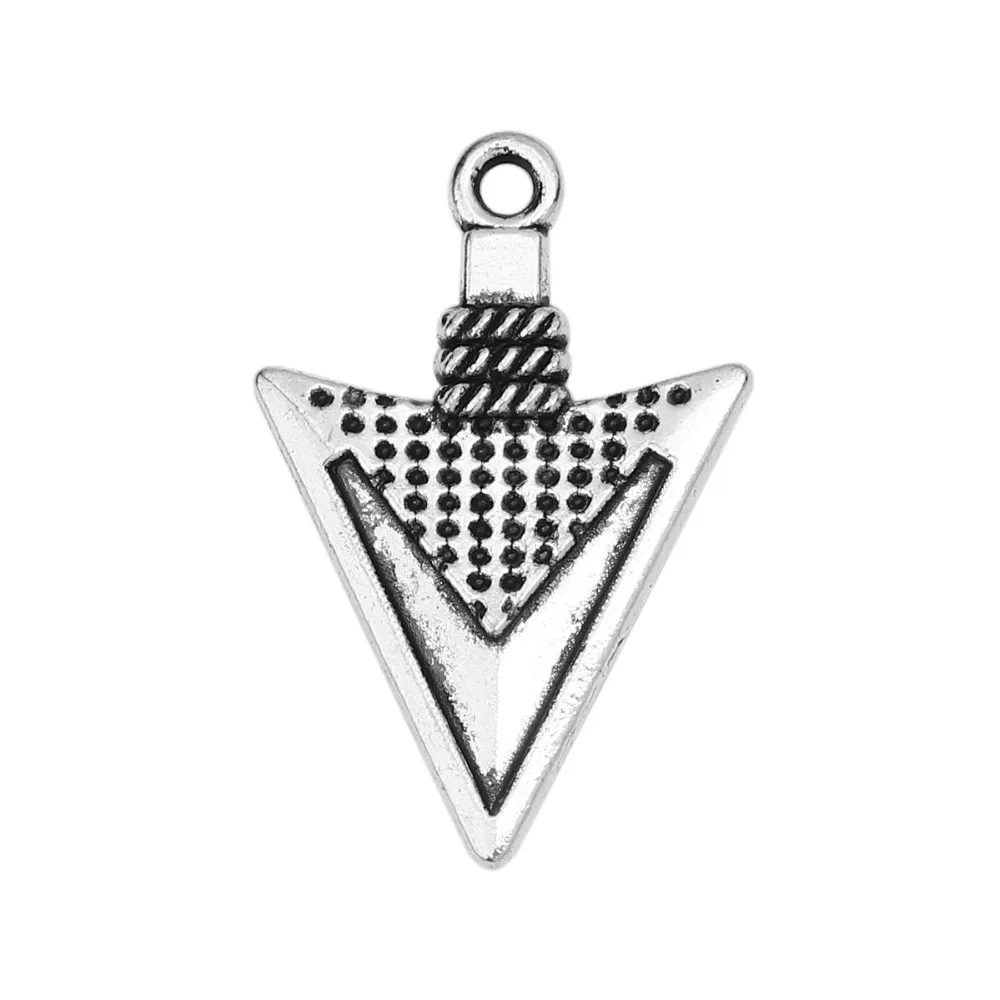 Подвески DoreenBeads в стиле бохо из сплава цинка серебристого цвета 23 мм (7/8 &quot) x 15