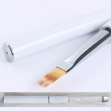 1 Pc UV Gel Brush Gradient Painting Pen Drawing Brush White Rhinestone Handle Manicure Nail Art Tool