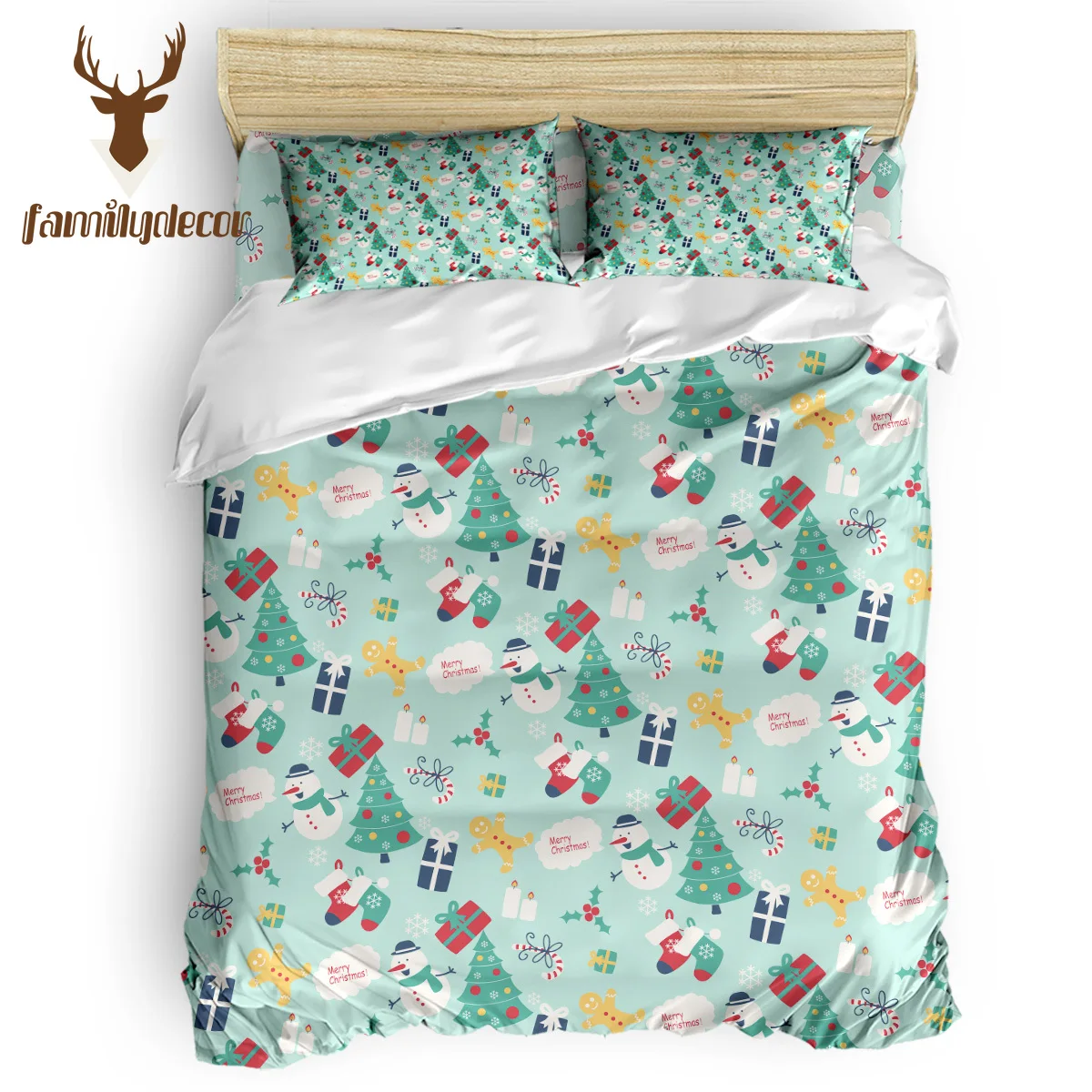 

Family Decor Christams Present Abraham Birthday 4 Pcs Bedding Sets St. Patrick's Day Columbus Day Flat Sheet Childrens Bedroom