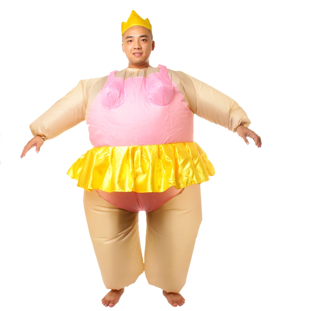 Inflatable Ballerina Fancy Dress Costume Fat Suit Hen Stag Night Outfit