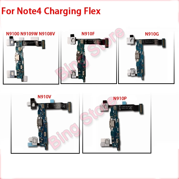 

Replacement Charging Flex Cable For Samsung Note 4 N910F N910C N9100 N9106 N9108 N9109 Microphone USB Port Socket Dock Connector